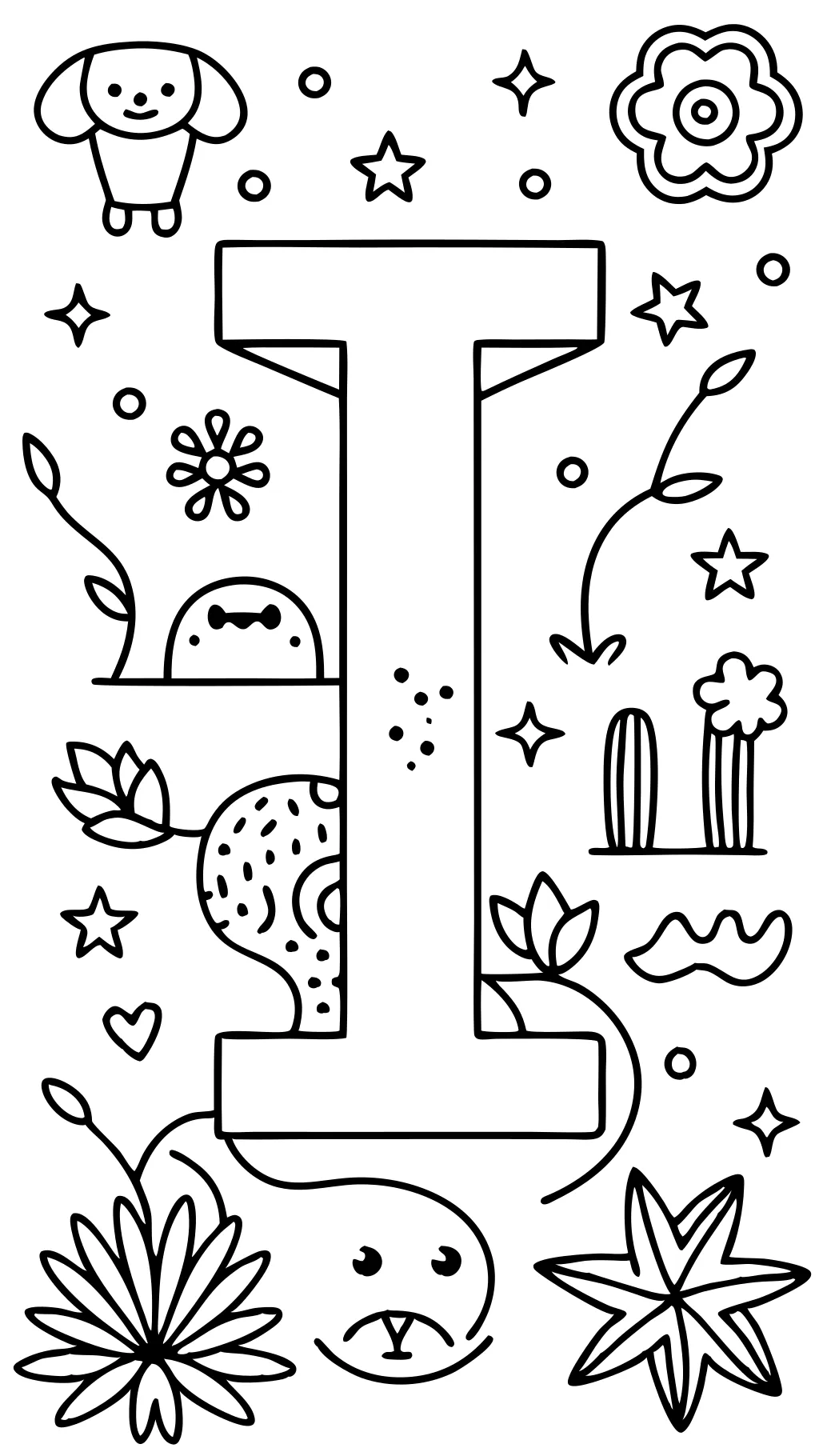 letter i coloring pages printable